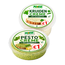 Poiesz kruidencrème
of pestocrème